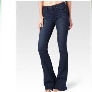 Paige Bell Canyon Low Rise Dark Wash Flare Bell Bottom Jeans Size 30 Petite
